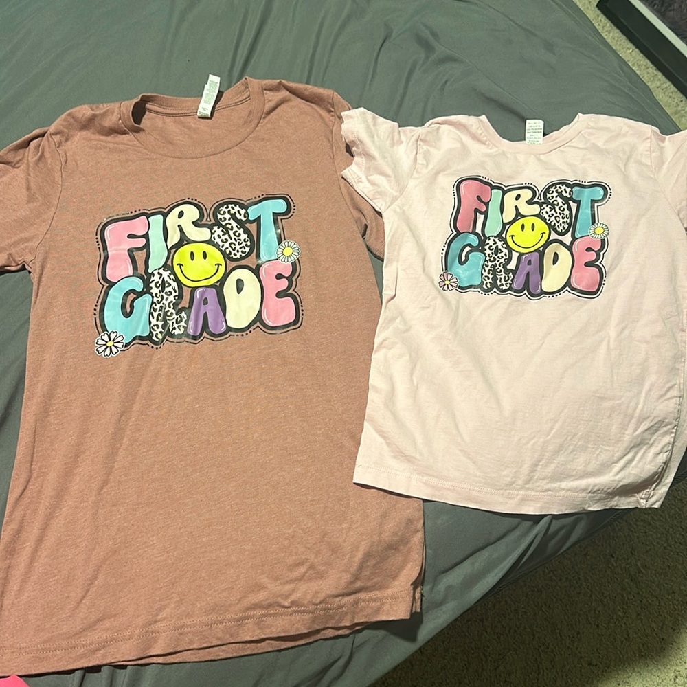 Adult and child first grade tees